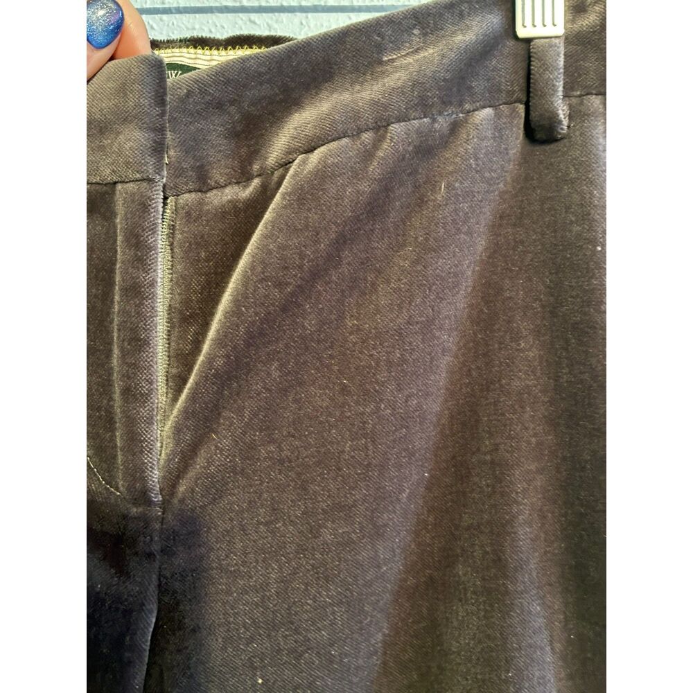 J. Crew Straight Leg Velvet Pants in Dark Brown - Picture 5 of 5